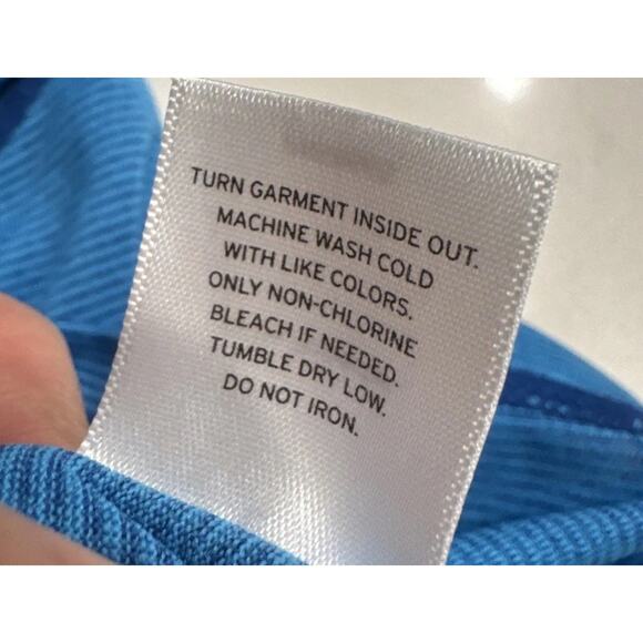 Z By Zella Striped Blue Tank Women’s Size Small Gym Run Racerback - Picture 6 of 6